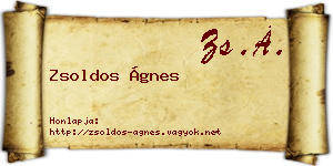 Zsoldos Ágnes névjegykártya